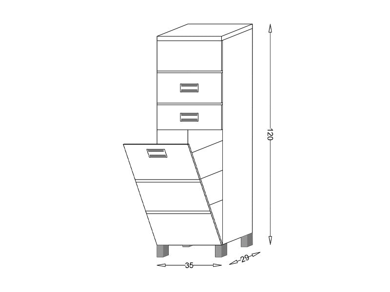Vertikala VIENNA LINNI 120*35 sa korpom